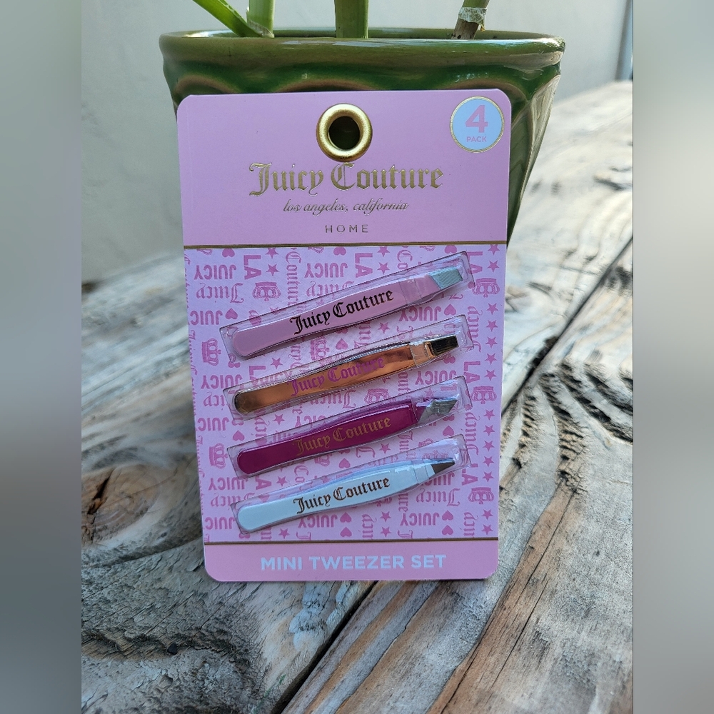 JUICY COUTURE 4-PACK ASSORTED MINI TWEEZERS